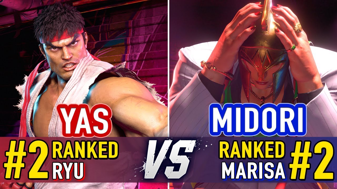 SF6 🤜 YAS (#2 Ranked Ryu) vs Midori (#2 Ranked Marisa) 🤛 SF6 High Level Gameplay