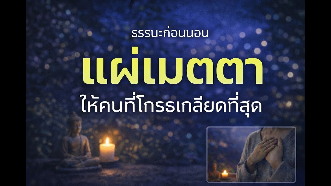 ธรรมะก่อนนอน แผ่เมตตาให้คนที่ โกรธเกลียด ที่สุด