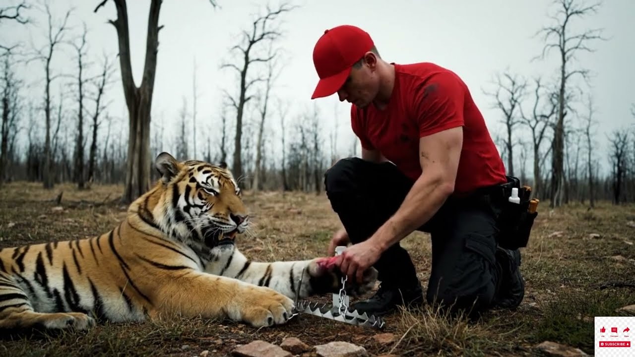 Brave Tiger Cub Calls a Ranger to Rescue Its Trapped Mother🌿✨