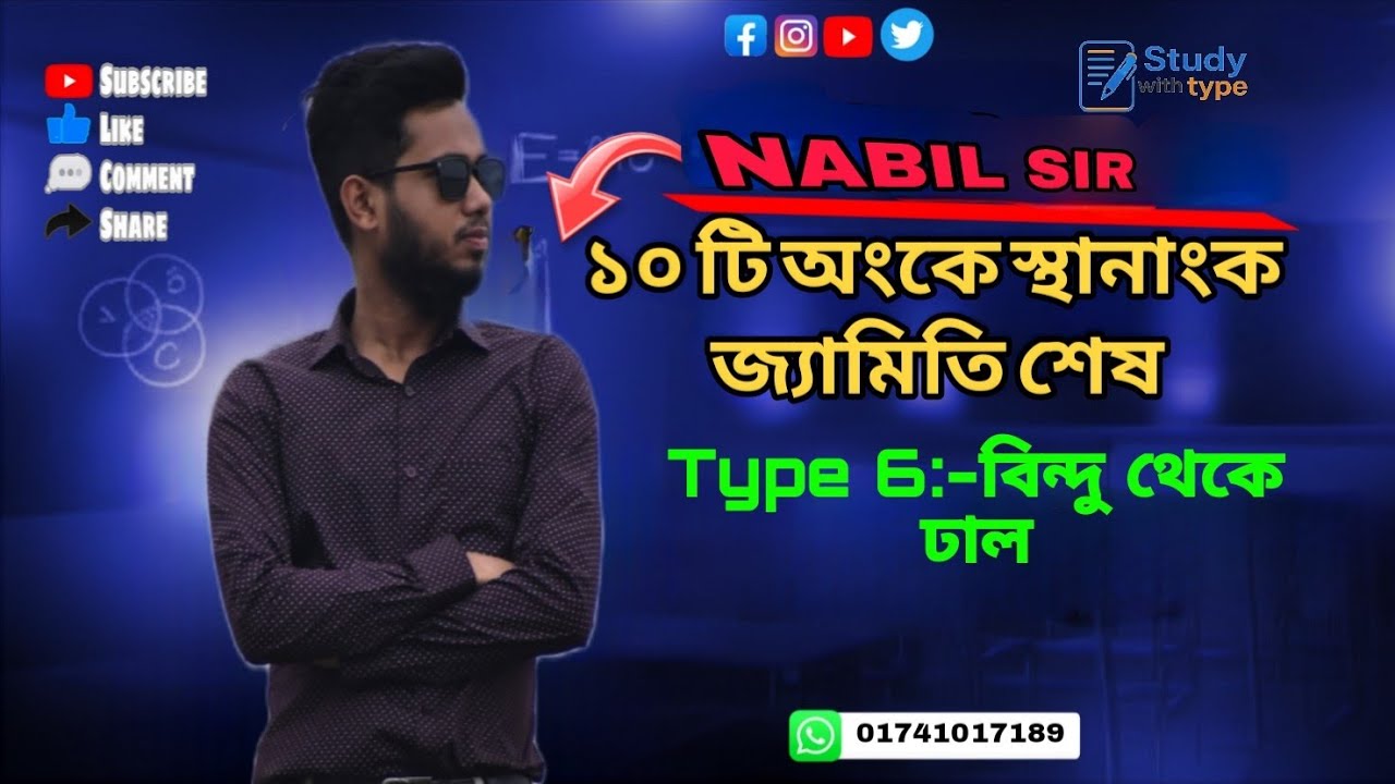 স্থানাঙ্ক জ্যামিতি |Type 6 :বিন্দু থেকে ঢাল নির্ণয় |Rajshahi |Mymensingh | Rajshahi 