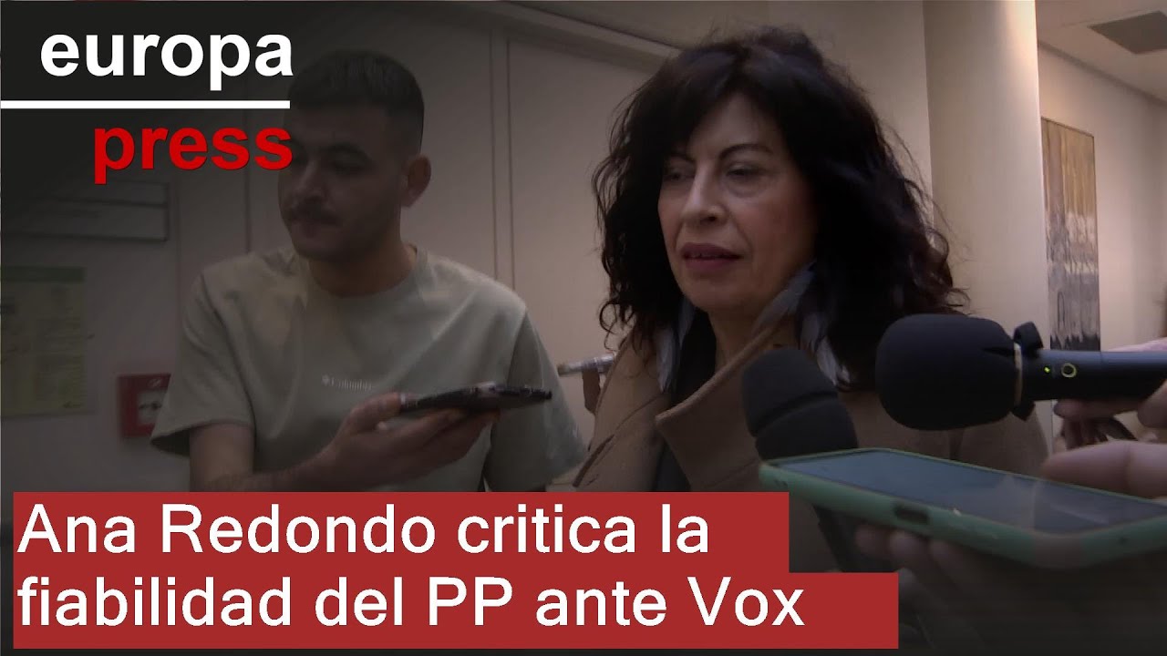 Ana Redondo afirma que el PP es "poco de fiar" y que actúan según lo que les marca Vox