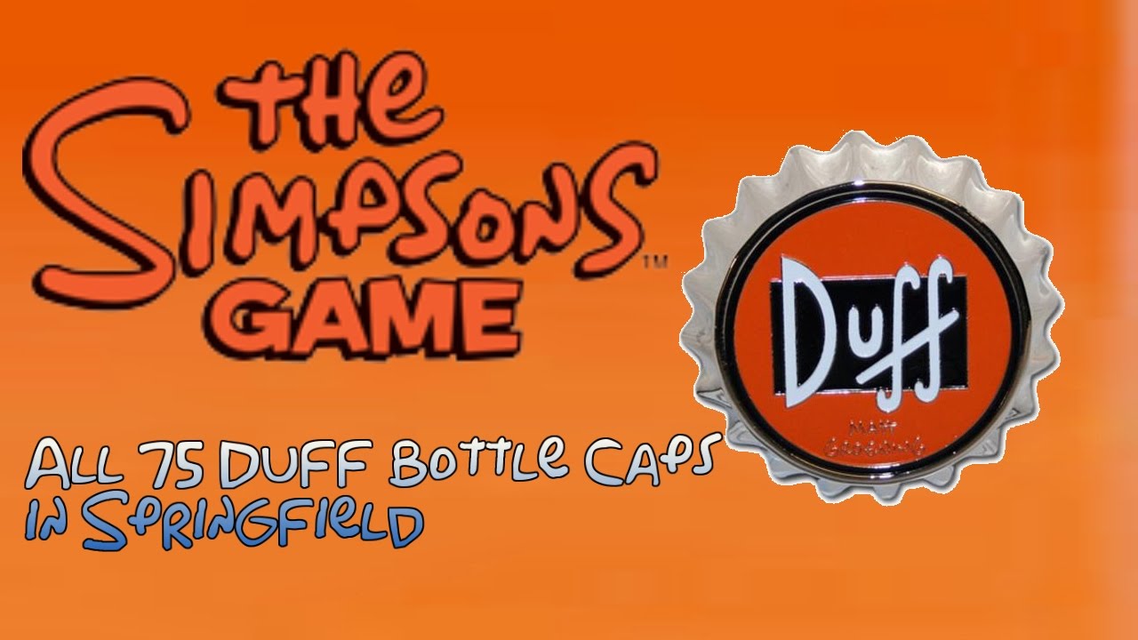 The Simpsons Game *100%* (X360) - All 75 Duff Bottle Caps in Springfield