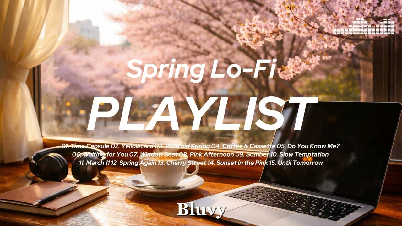 봄 카페에서 듣기 좋은 Lo-Fi Pop 🌸 작업·공부·휴식에 어울리는 Spring Café 플레이리스트 | Bluvy