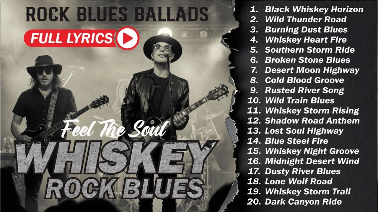Whiskey Blues & Rock Classics 🎵 The Ultimate Blues Guitar Mix | Relaxing Night Music for Soul & Rest