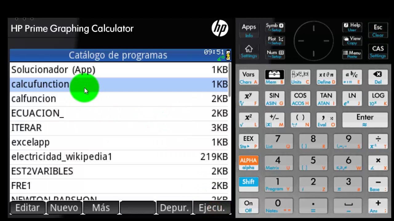 HP PRIME :  PROGRAMANDO  DERIVADA E INTEGRAL MODO HOME