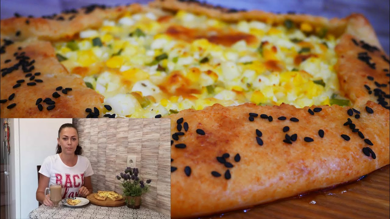 Слишком ВКУСНО и ПРОСТО. Творожная галета с яйцом, сыром и зеленым луком. Выпечка из творога