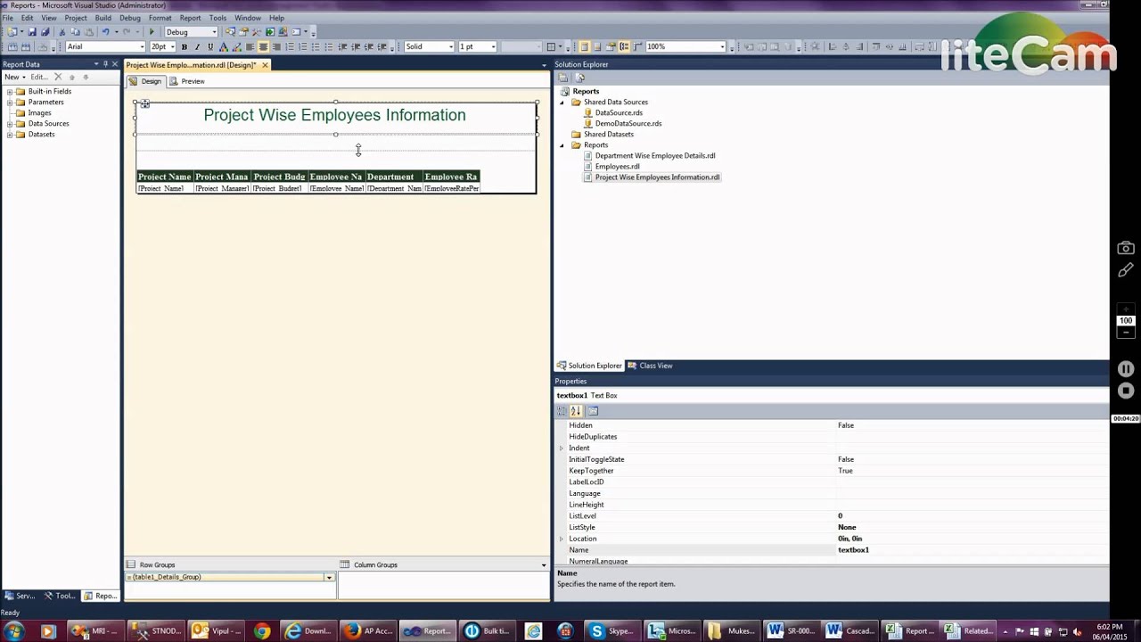 MSBI Cascading Parameterized SSRS Report