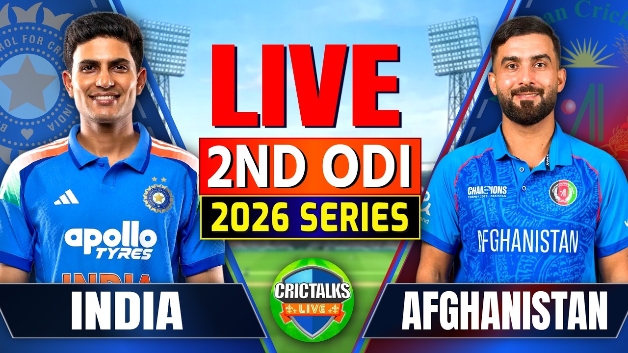 🔴 Live: India vs Afghanistan 2nd ODI | 2026 Series | Cricket Match Score & Fan Commentary Today
