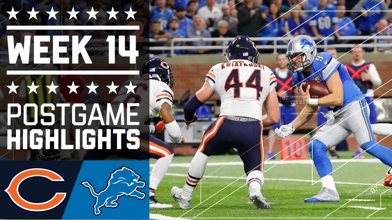 Bears vs. Lions | NFL Week 14 Game Highlights