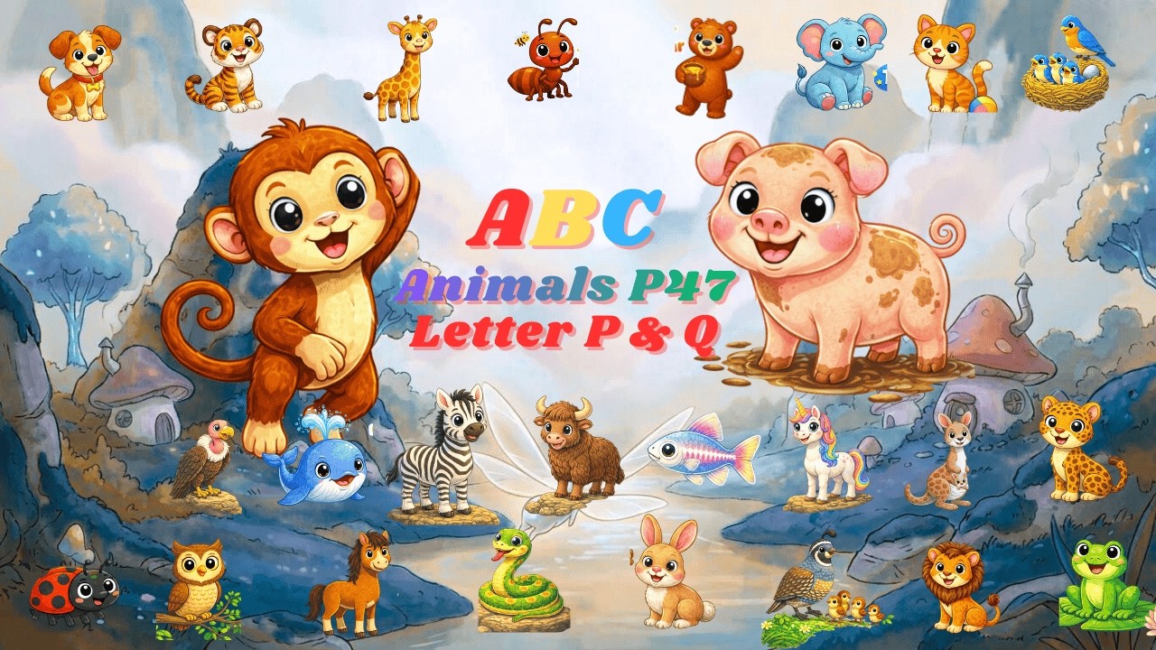 ABC Zoo Animals P48 M to P | Nursery Rhyme for Kids | Kid TV 365