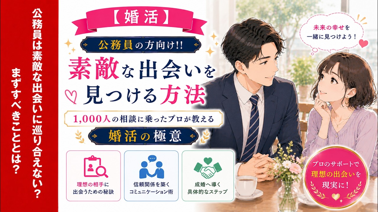 【公務員向け】素敵な出会いを見つける方法｜1,000人の相談に乗ったプロが教える婚活の極意