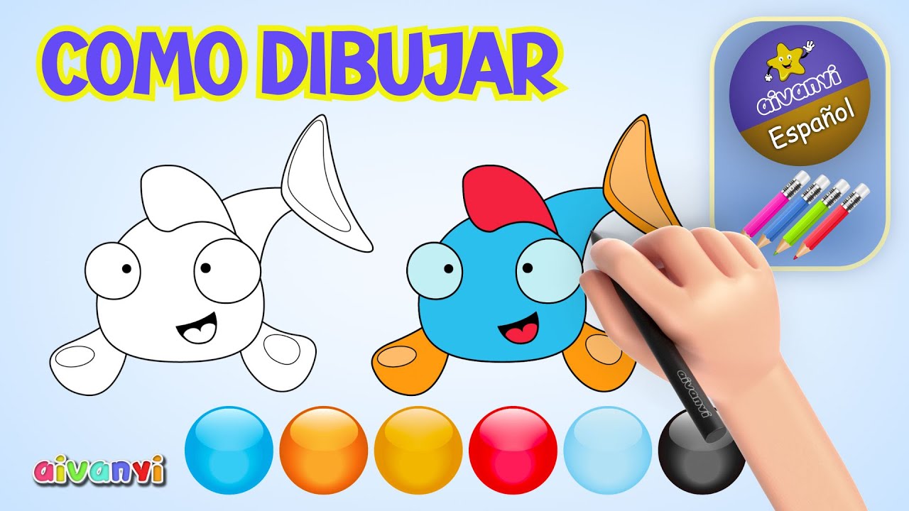 Dibujemos 🎨  un Pescado Colorido 🐟 @AivanyiEspanol