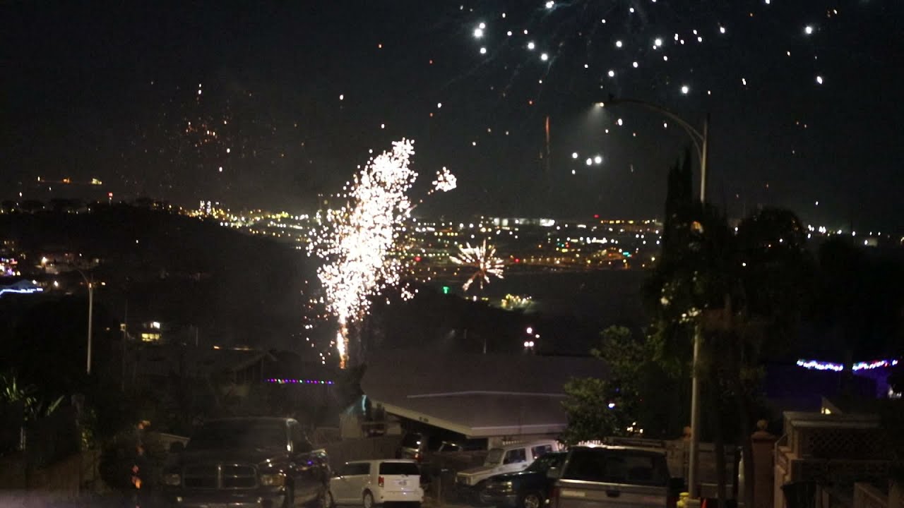 New Years fireworks in Oahu