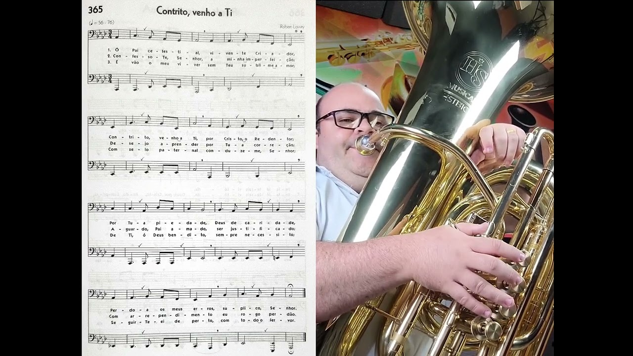 Hino 365 CCB - Contrito venho a Ti - Tuba Solo c/ Playback