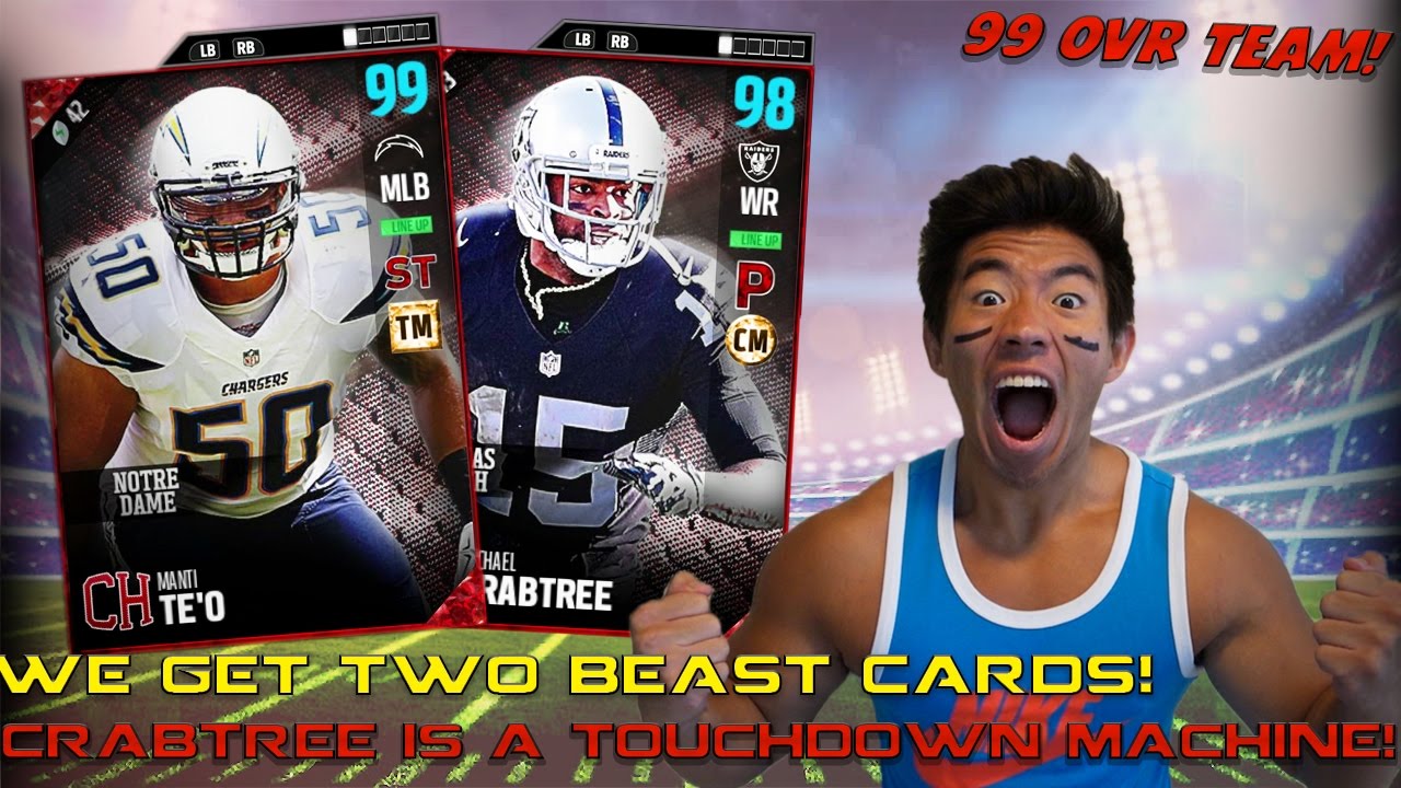 ОБЩИЙ ОБЩ 99 МАНТИ ТЕО!? МАЙКЛ КРЭБТРИ &mdash; МАШИНА ПО ТАЧДАУНАМ! MADDEN 17 ULTIMATE TEAM