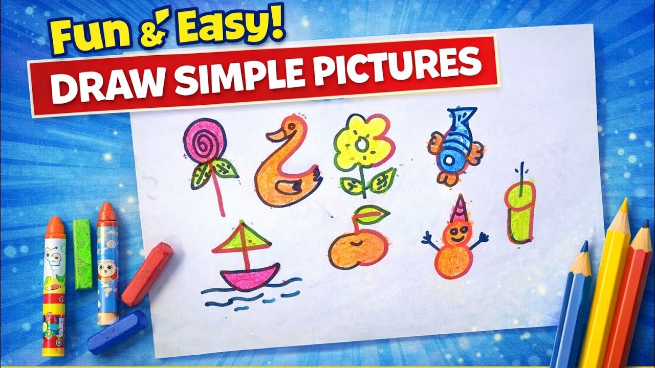 Draw simple pictures using number #new #numbers 