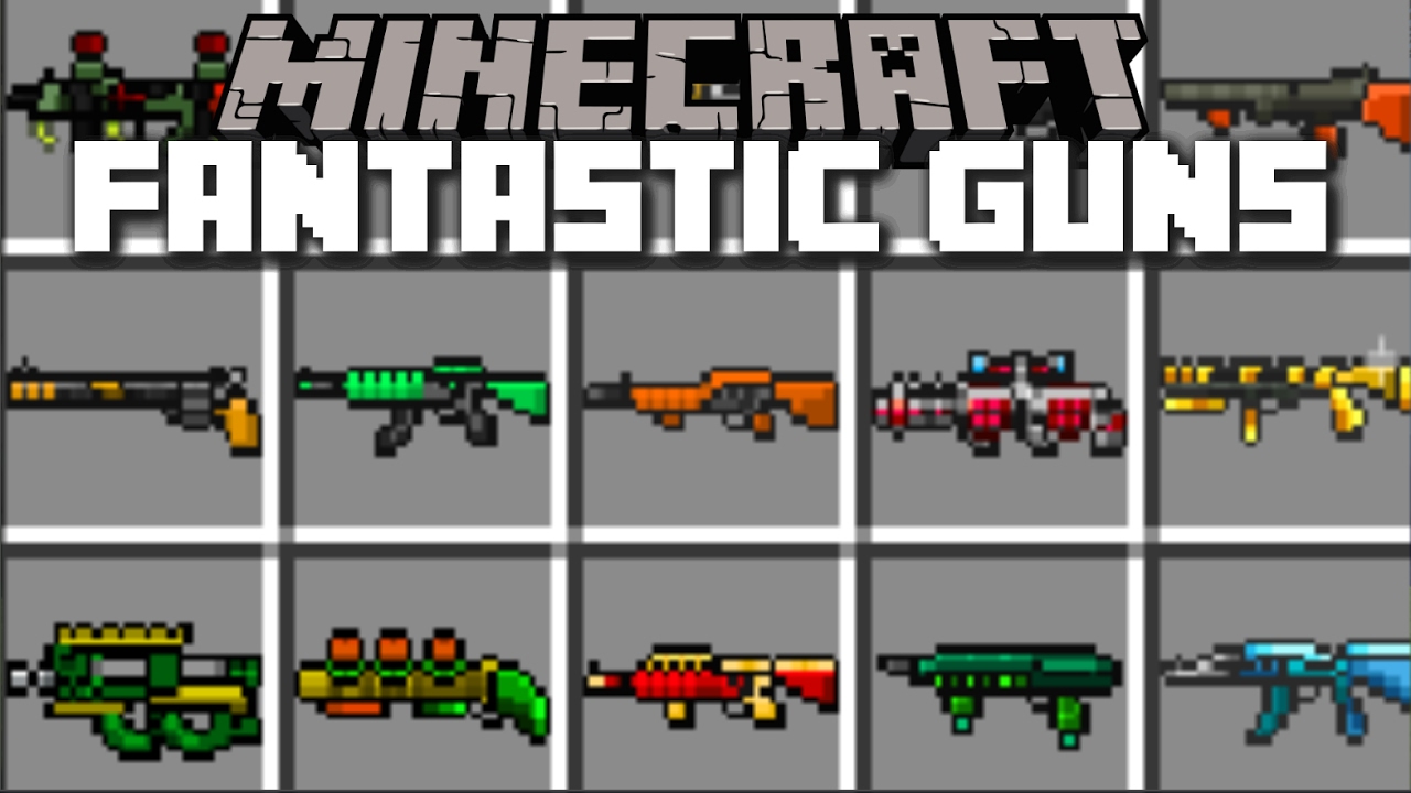 Minecraft WEIRD GUN MOD / SET UP YOUR OWN ARMY AND MAKE THEM FIGHT WARS!! Minecraft