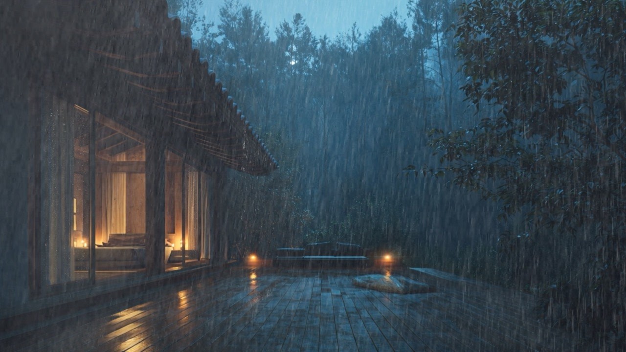 Calm Rain Sounds for Insomnia Treatment in Forest Cabin • Fall Asleep and Enjoy a Peaceful Night’s