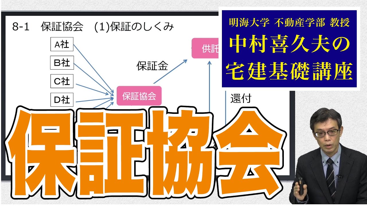 視るだけでわかる！　宅建基礎講座【宅建業法】 ８．保証協会（１）