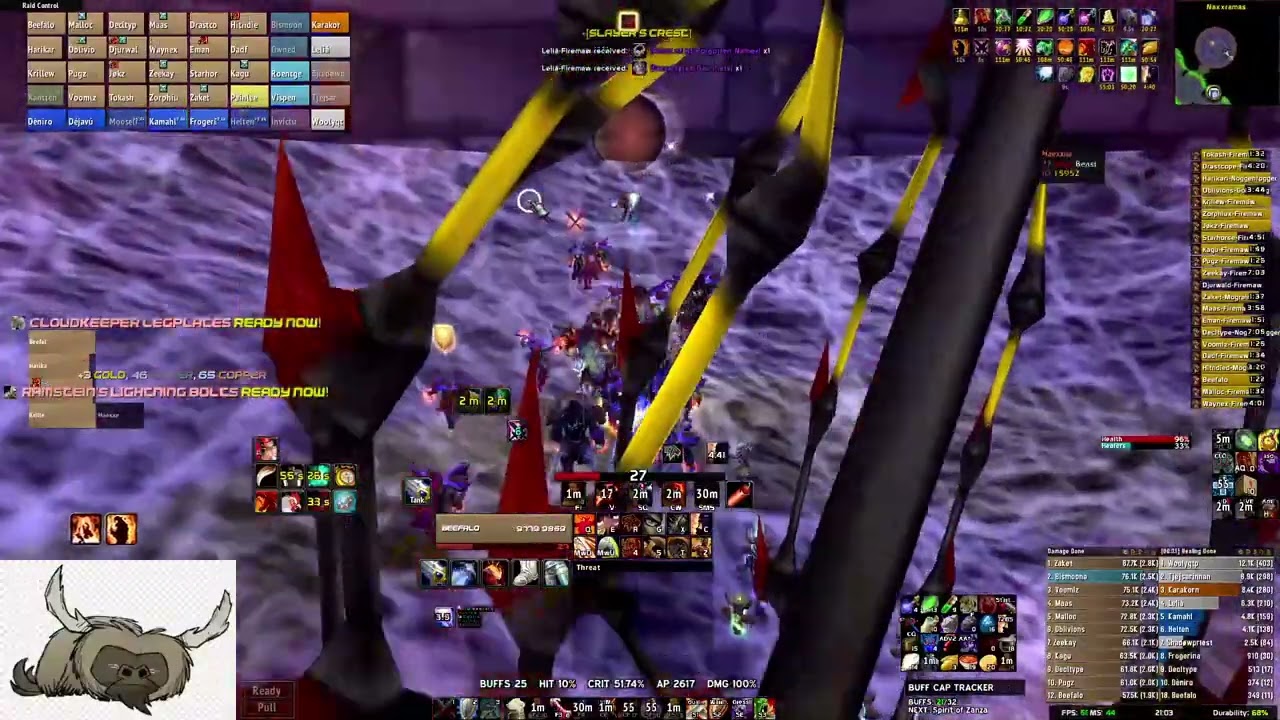 [Fun Police] 56:09 Naxxramas Speedrun Tank#2 PoV Classic Era