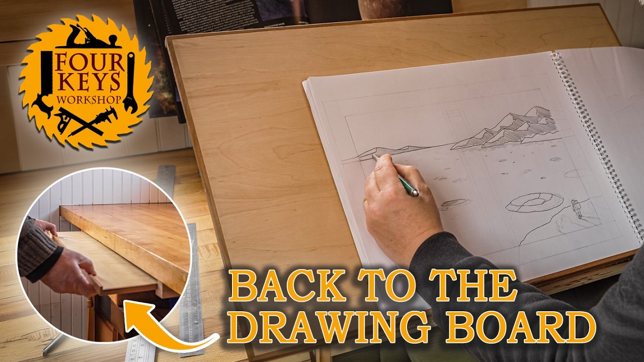 Slide-Away Drawing Board - Self-Supporting Hidden Artist's Easel - Design Process & Full Build