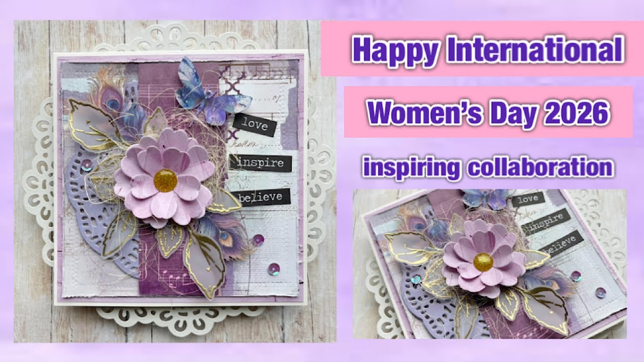 Easy Card Tutorial for International Women’s Day // Inspiring collab by @CraftingwithQuillingLady 