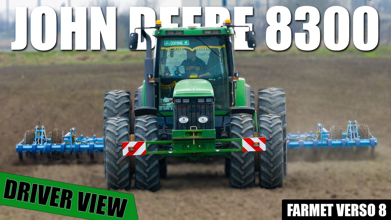 JOHN DEERE 8300 & Farmet Verso 8 | GoPro/driver view