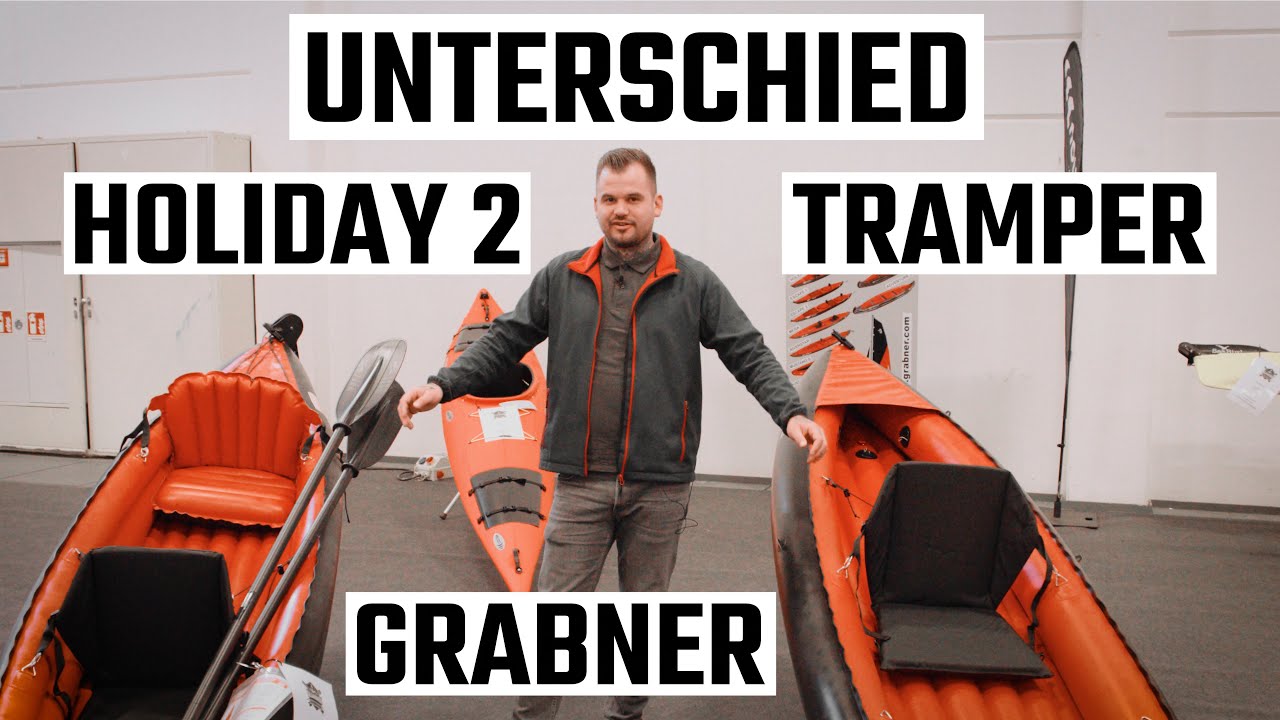 Der Unterschied zwischen den Luftkajaks Holiday 2 und Tramper von Grabner, aufblasbares Kajak
