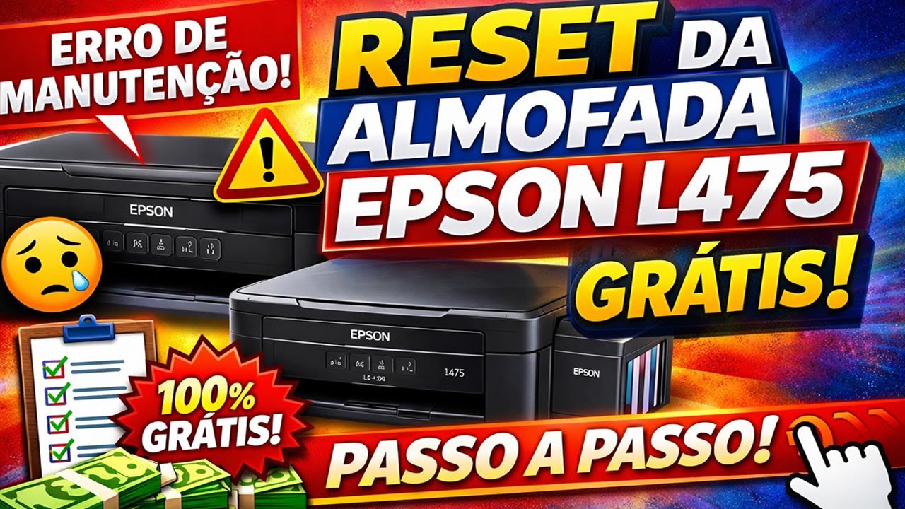 🖨️RESET DA ALMOFADA EPSON L475 PASSO A PASSO PARA CORRIGIR ERRO DE MANUTENÇÃO, GRÁTIS!