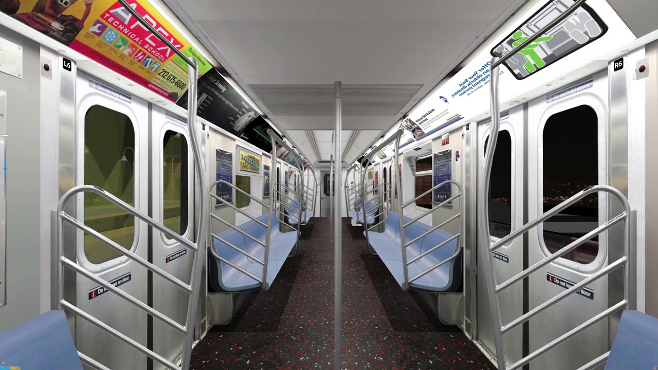 OpenBVE ►R142A | 4 Subway Train | To New Lots!◀ [2019] [4K]