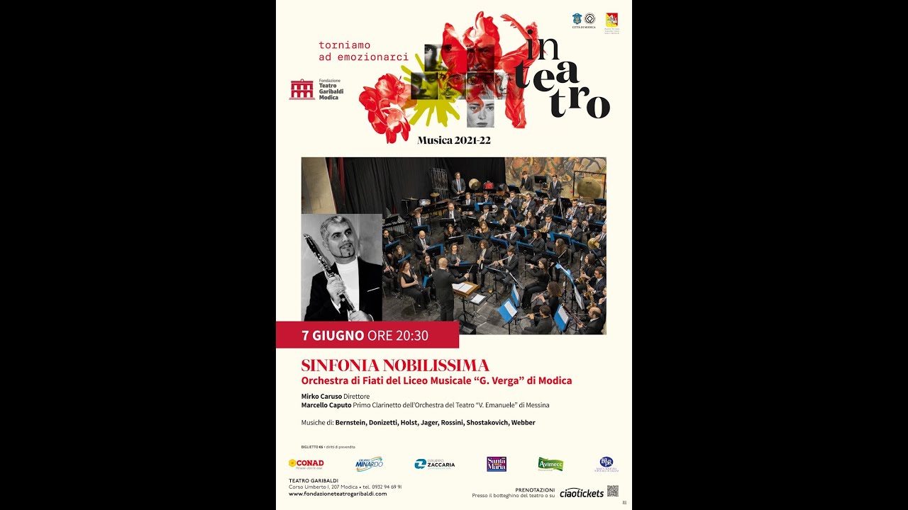Concertino di Donizetti cl. Marcello Caputo orchestra di fiati del liceo di Modica dir. Mirko Caruso