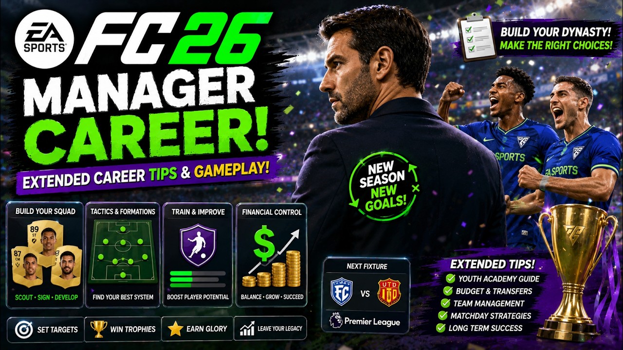 EA SPORTS FC 26 – More Manager Career 🏆⚽ | Extended Career Tips & Gameplay!
