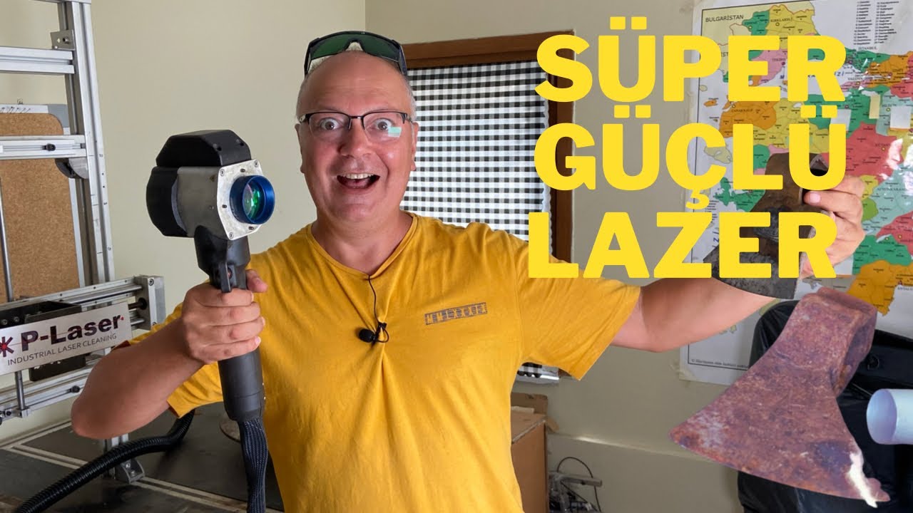 SÜPER GÜÇLÜ LAZERLE PASLI METAL TEMİZLEDİM