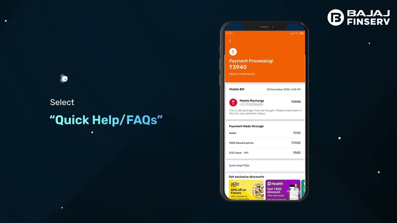 How to raise queries for bill payments and recharges with the Bajaj Finserv App