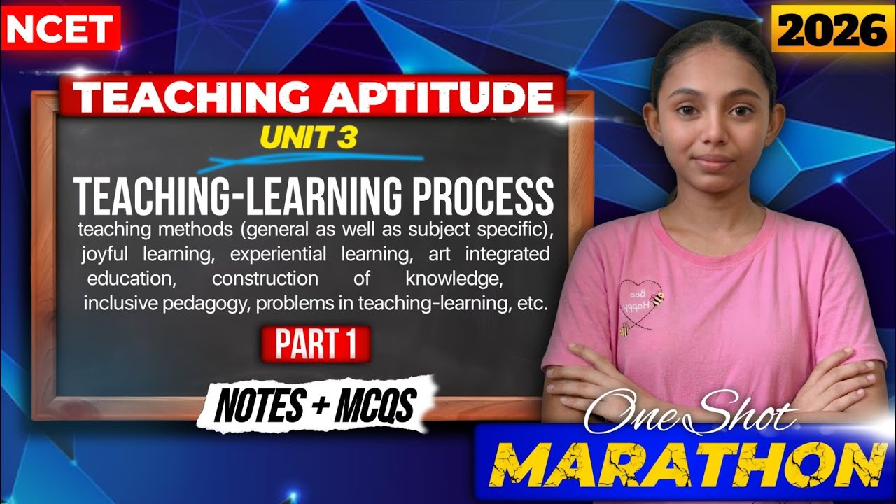  Unit - 3 Teaching&ndash;Learning Process: Modern Methods, Joyful & Experiential Learning etc.