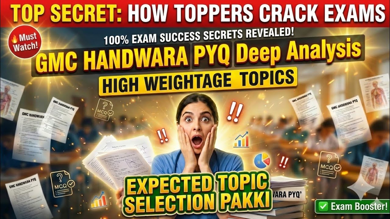 JKSSB Nursing Exam 2026: GMC HANDWARA PYQs Deep Analysis | High Weightage Topics aur Exam Strategy