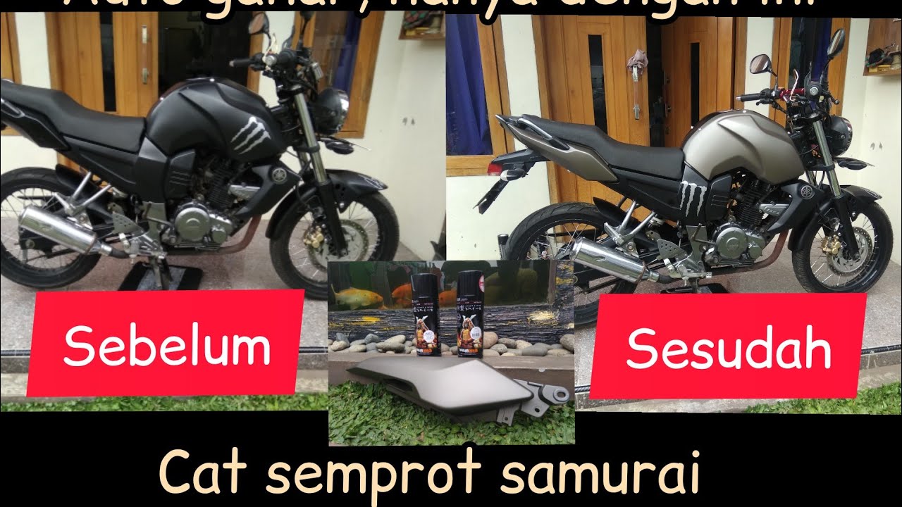 Repaint yamaha byson,dengan cat samurai, matte gray,