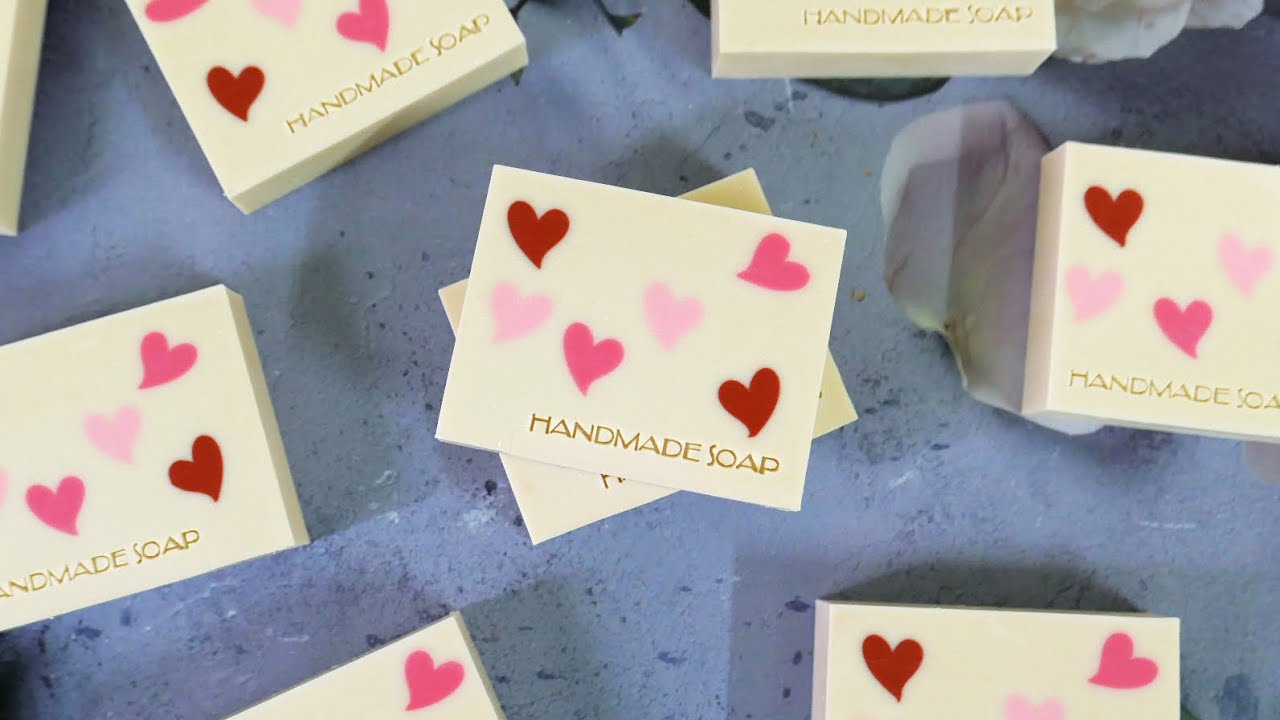 愛心皂黏土 - soap dough embeds desing habdmade soaps for the 2022/02 Soap Challenge Club - 手工皂