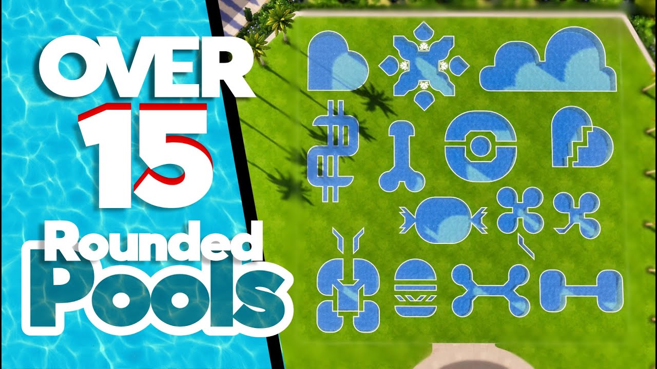 Sims 4 Over 15 ROUNDED POOLS design TUTORIAL in 5 minutes! || Sims 4 Rounded Pools Base Game Update!
