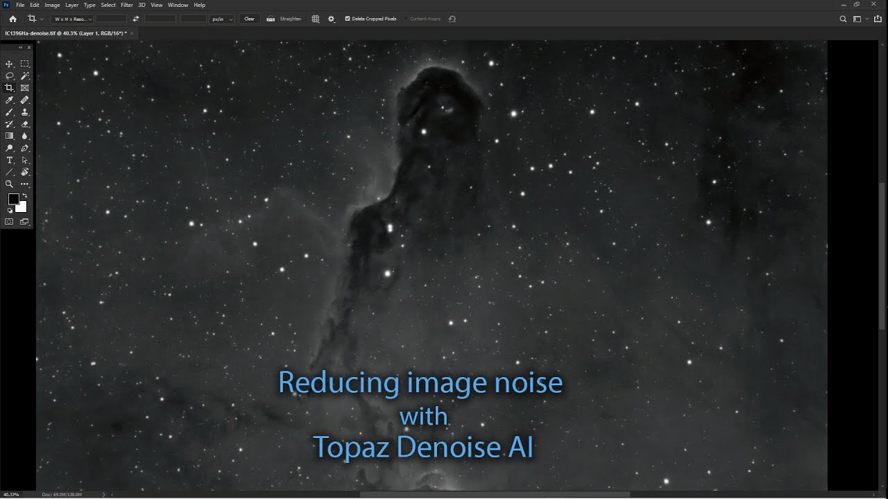 Topaz Denoise AI with astronomical images (tutorial).