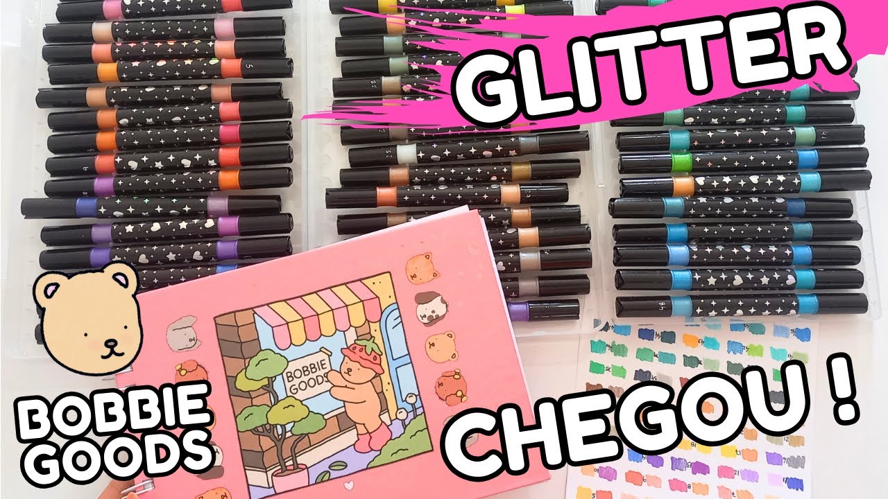 Pintando com canetinha GLITTER Bobbie Goods