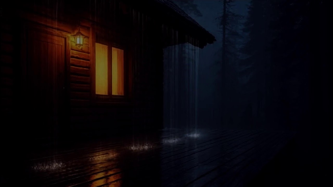 Ceaseless Rain Sounds | Forest Cabin After Midnight