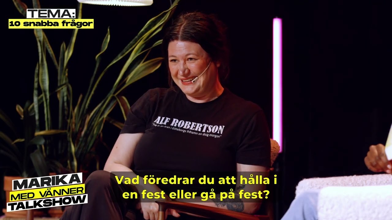 Ina Lundström testas med 10 snabba frågor! | Marika med Vänner Talkshow