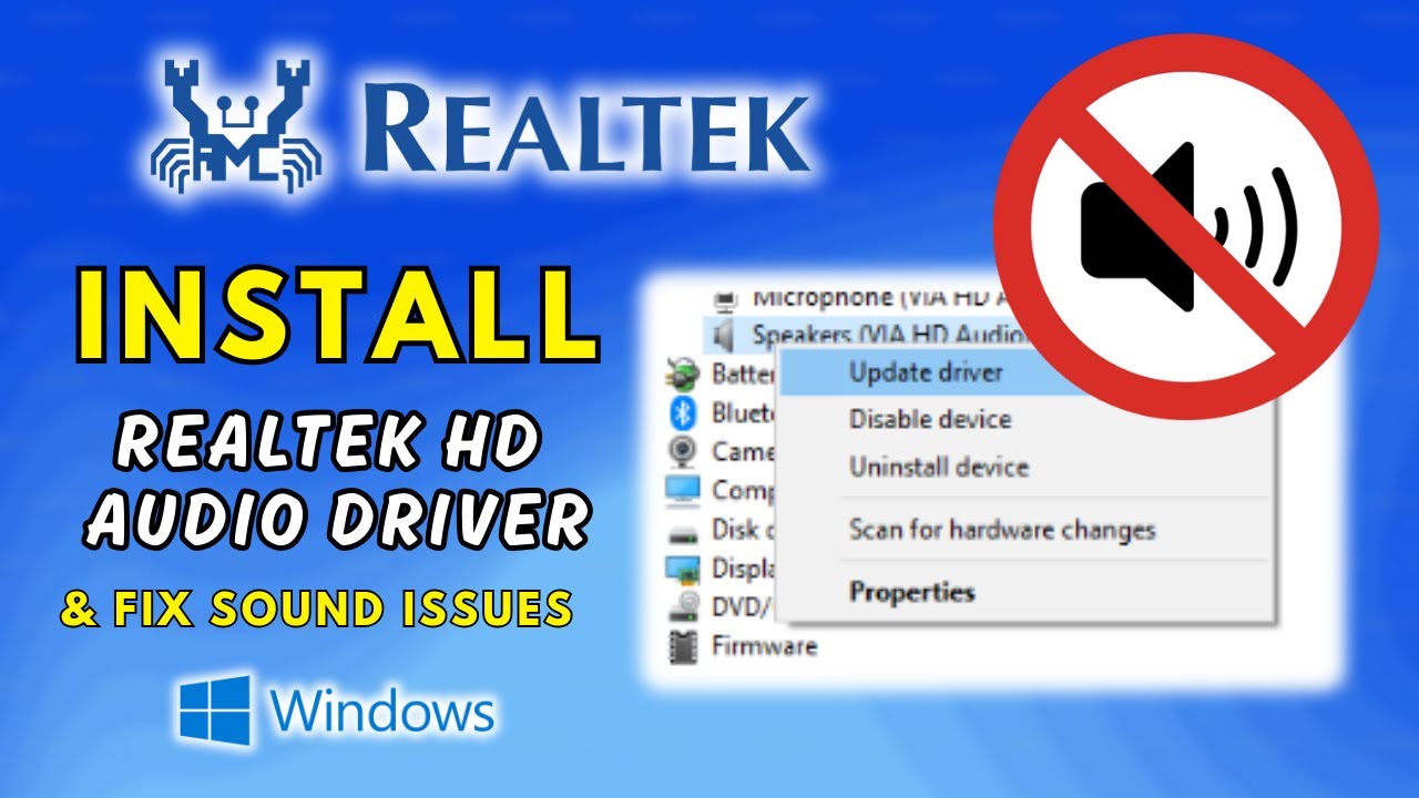 Install Realtek HD Audio Driver & Fix Sound Issues on Windows 11/10