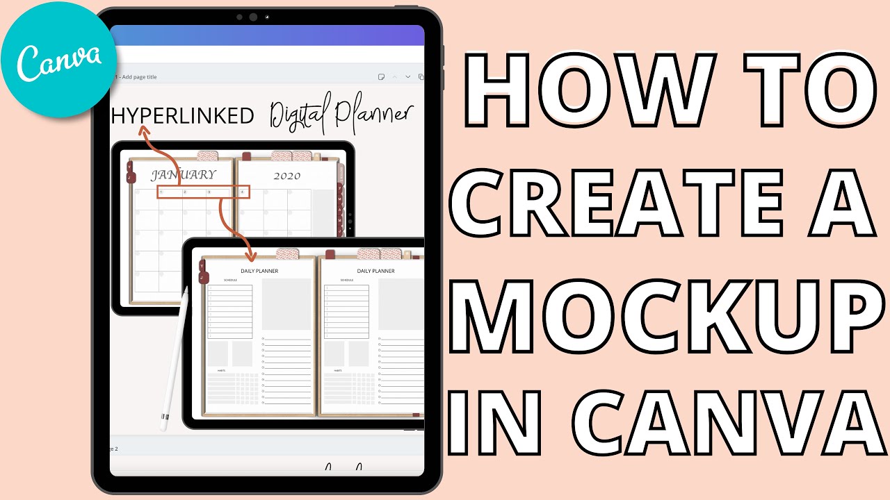 Design a Product Mockup in Canva | Digital Planner Mockup for Etsy
