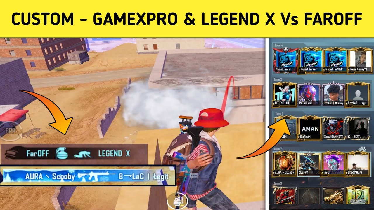 🔥GAMEXPRO AND LEGEND TEAM X VS FAROFF TEAM YOUTUBERS CUSTOM | 😱MOST INTENCE FIGHT EVER | FAROFF BGMI