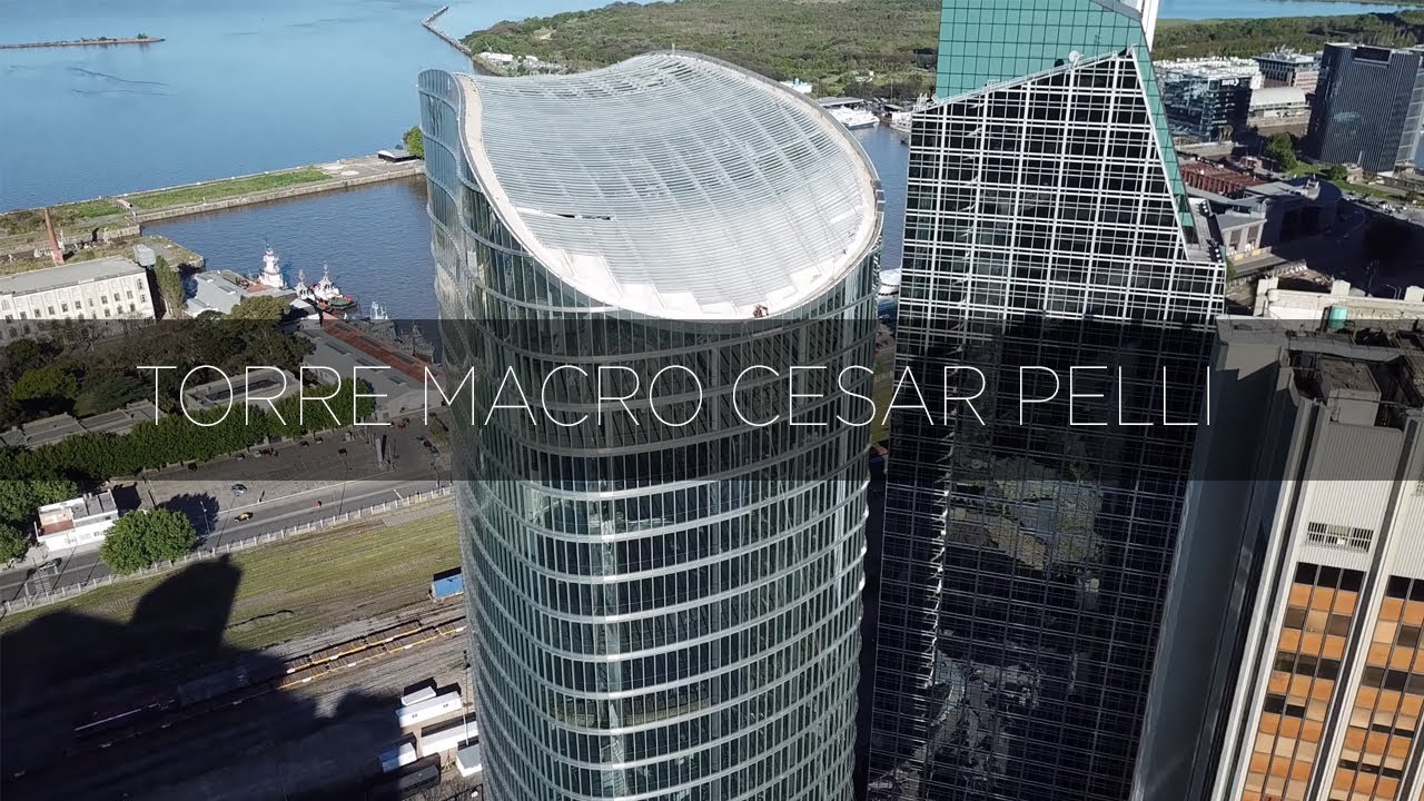 Torre Banco Macro César Pelli desde Drone