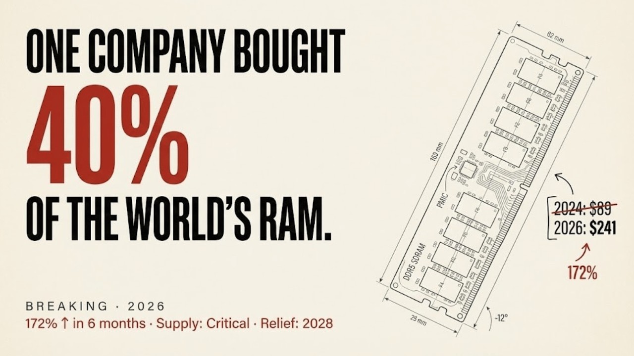The 2026 DRAM Shortage Explained: Why You Can&rsquo;t Afford RAM in 2026 (The AI Crisis)