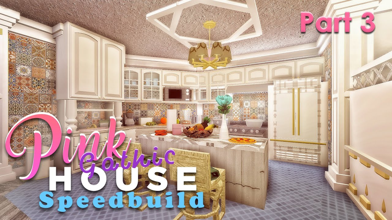 Bloxburg: Pink Gothic House Speedbuild Part 3