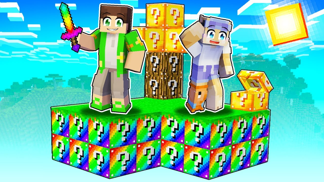 SKYBLOCK Lucky Block *CURCUBEU* cu INSANITY...